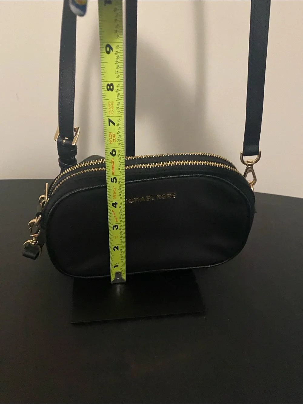 Michael Kors Black Nylon Crossbody with Gold Hardware